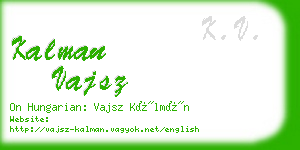 kalman vajsz business card